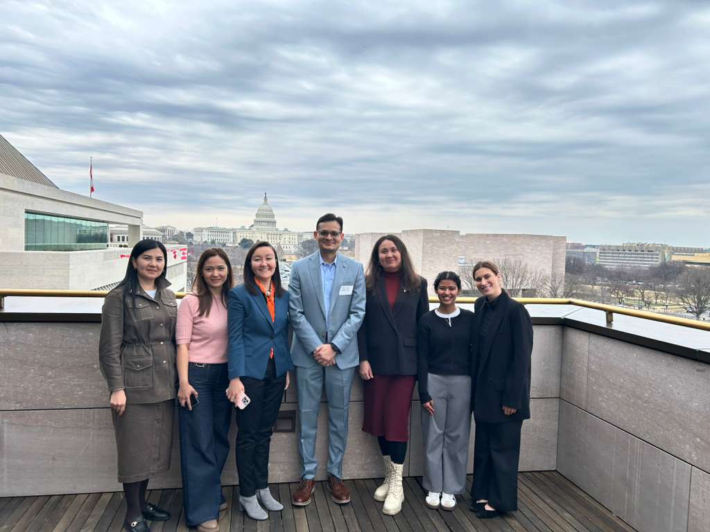 International education program group with the U.S. Capitol in the background